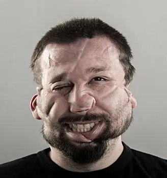 丑陋,怪异,男人,头像,精神错乱